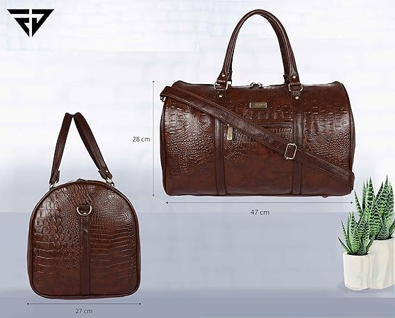 Fur Jaden Brown Textured Leatherette Stylish Bag